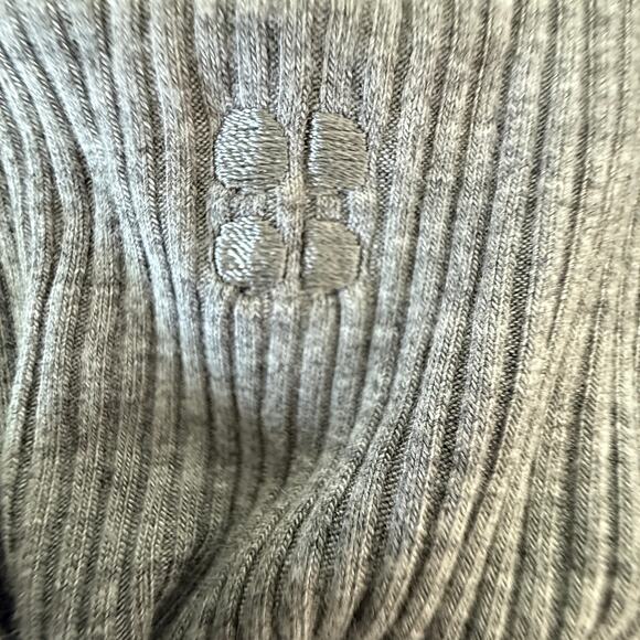 Sweaty Betty Gray Ribbed Tank Midi Dress | Racerback Side Ruched Athleisure | M - Picture 7 of 13